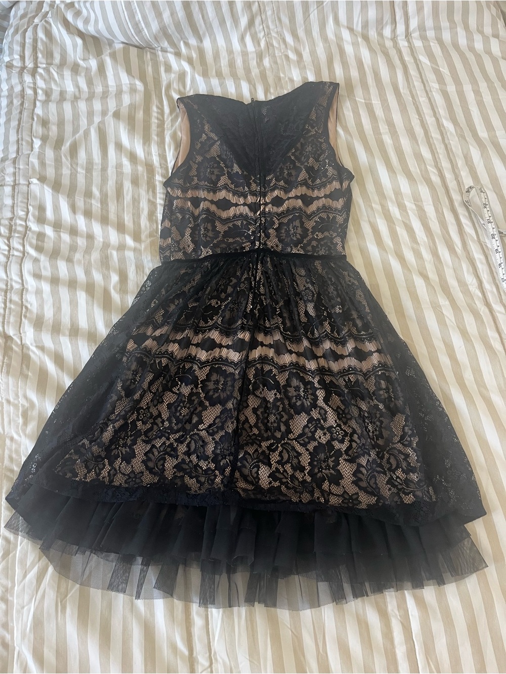🖤 BeBop Black Lace Mini Dress with Nude Lining | Size Small - Picture 11 of 11